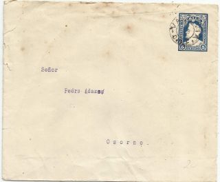 Valdivia May Feb 1902 Columbus Ps: Envelope To Osorno: photo