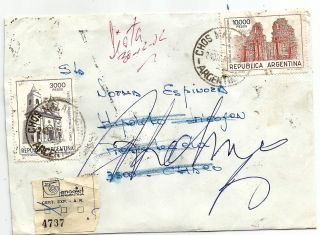 Chos Malal,  Neuquen - Resistencia 1982 Inflation Registered,  Returned Postage photo