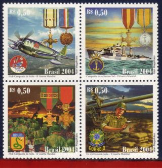 2944 Brazil 2004 - World War Ii,  Militarism,  Planes,  Ships,  History - Scott 2944 photo