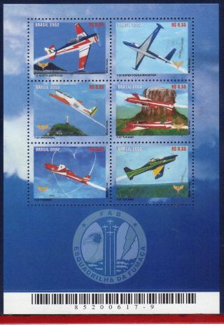2843 Brazil 2002 Brazilian Air Force,  Smoke Squadron,  Planes,  Sc 2843,  Mi 3231 photo