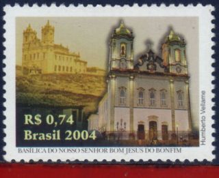2928 Brazil 2004 - Bonfim Basilica,  Churches,  250th.  Anniv. ,  Religion - Sc 2928 photo