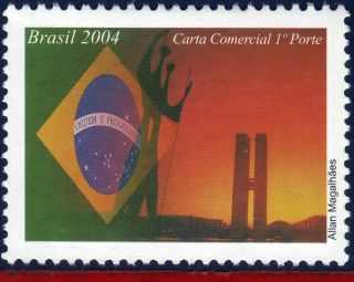 2940dp Brazil 2004 Brazil,  Architecture,  Flags,  Sculture,  Depersonalized photo