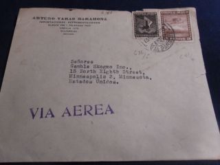 3 Pesos Chile Air Mail Cover Stamp photo