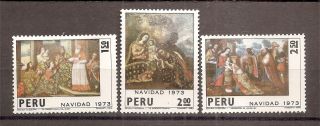 Peru Christmas 1973 Hinged M 1381 photo