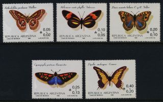Argentina B111 - 5 Butterflies photo