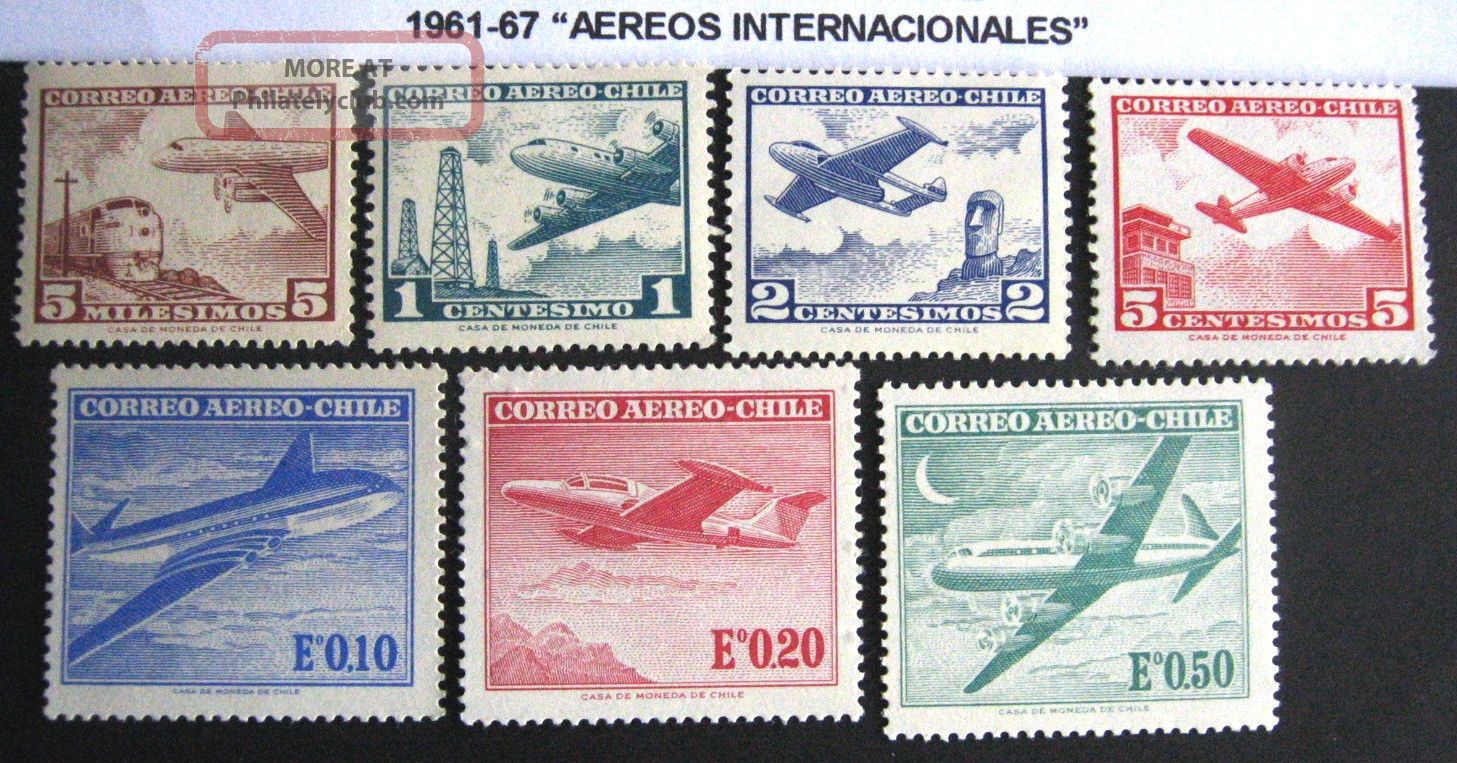 Chile.  1961 - 67.  Aereos Internacionales.  Mnh/og Latin America photo
