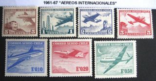 Chile.  1961 - 67.  Aereos Internacionales.  Mnh/og photo