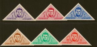 Jordan : 1964 President Kennedy Memorial Issue Sg 588 - 93 Unmounted photo