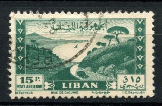 Lebanon 1948 Sg 403,  15p Air Jounieh Bay A38999 photo