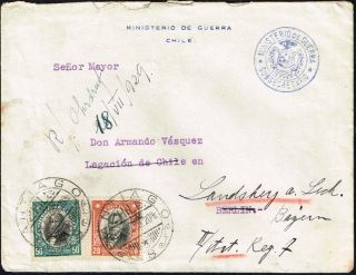 2672 Chile To Germany Cover 1929 Presidentes Serie Santiago - Berlin photo
