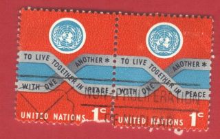 United Nations Stamp Scott 104 Pair Stamp See Photo photo