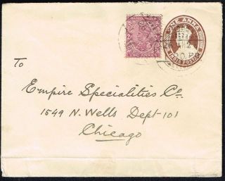 2311 Br.  India To Us Ps Cover 1928 Bombay - Chicago photo