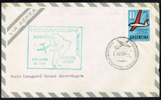 2301 Argentina To Colombia Ffc Cover 1964 Avianca Buenos Aires - Bogota photo