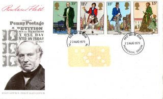 22 August 1979 Sir Rowland Hill Post Office First Day Cover Plymouth Fdi photo