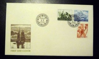 Norway Fdc 1981 Sailing Vessels 130,  150,  220 Ore Fleetwood Cover Xf photo
