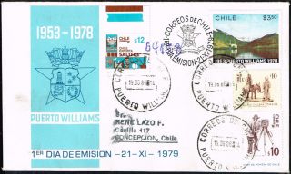 691 Chile Registered Cover 1986 Correo Naval Puerto Williams - Concepcion photo