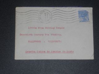 1938 Fan Mail Cover To Shirley Temple photo