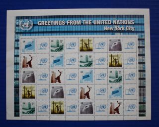 United Nations (s28) 2009 Greeting From The Un Personalized Sheet (version 1) photo