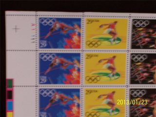 U S Scott 2553 - 57 Summer Olympics_sheet Of 40_fv $11.  60_cv $37.  50 photo