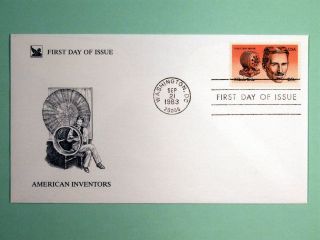 Nikola Tesla Fdc 1st Day Of Issue Sept.  21,  1983 American Inventors Usa $0.  20 photo