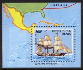 Benin 754 - Ship,  Map photo