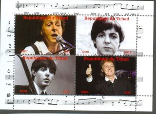 Paul Mccartney Issue Postage Stamp Min Sheet 2013 - Beatles - Music photo