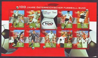Austria - 2004.  Soccer Legends - Sheet - (2072) photo