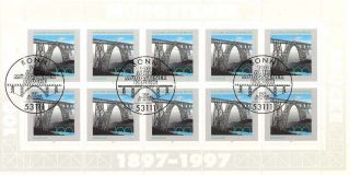 Germany - 1997 - 100th Anniversary Of Mungsteiner Bridge - Sheetlet photo