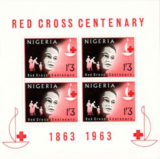Nigeria - 1963 - Red Cross Centenary S/s - photo