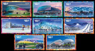2013.  Russia.  Xxii Winter Olympic Games.  Sochi - 2014.  Athletic Facilities.  8 Cards photo