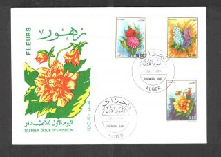 Algeria 1995 - Flowers (3v) Scott 1035/37 - Fdc - photo