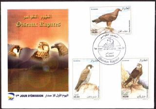 Algeria 2010 - Birds Of Prey (3v),  Scott 1485/87 - Fdc,  With Topical Cancel photo