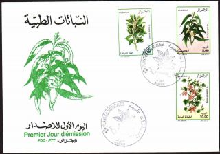 Algeria 2002 - Medicinal Plants,  Scott 1268/70 - Fdc,  With Topical Cancel photo