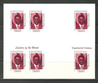 Michel 3313 Equatorial Guinea Imperf Bloc Un Usa World Leaders Sum Reproduction photo