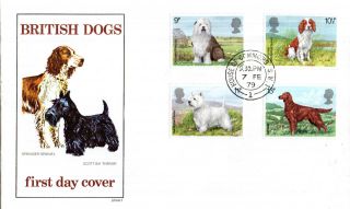 7 February 1979 Dogs Philart First Day Cover House Of Commons Sw1 Cds photo