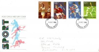10 October 1980 Sport Centenaries Post Office First Day Cover Plymouth Fdi photo