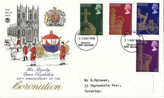 31 May 1978 25th Anniversary Of The Coronation Stuart First Day Cover Fdi photo