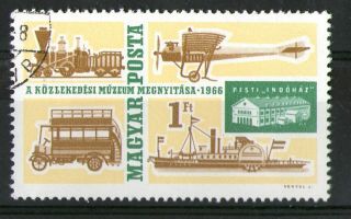 Hungary 1966 Transport Bus Ship Plane Train Commemorative Stamp Sg 2182 Vfu photo