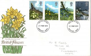 21 March 1979 Spring Flowers Post Office First Day Cover Aldershot Fdi photo