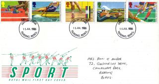 15 July 1986 Commonwealth Games Royal Mail First Day Cover Reading Berks Fdi photo
