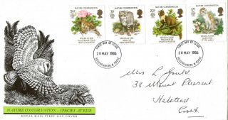20 May 1986 Nature Conservation Royal Mail First Day Cover Bournemouth Fdi photo