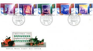 15 November 1988 Christmas Unadd Royal Mail First Day Cover Bethlehem Shs (u) photo
