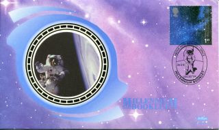 26 May 2000 Millennium Benham Silk First Day Cover Leicester Space Shs photo
