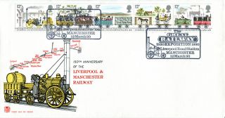 12 March 1980 Liverpool & Manchester Railway Stuart Fdc Exposition Shs photo