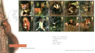 16 September 2004 Woodland Animals Rm First Day Cover Bishop Auckland Shs photo