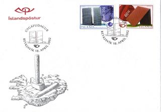 Iceland 2002 Modern Art Unaddressed First Day Cover Shs photo