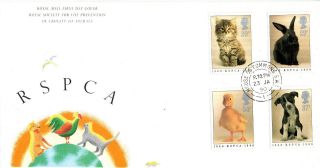 23 January 1990 Rspca Royal Mail First Day Cover House Of Commons Sw1 Cds photo