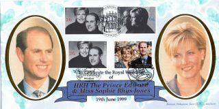 15 June 1999 Royal Wedding With Wedding Day & Gibraltar Benham Fdc Shs photo