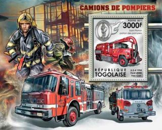 Togo - 2011 Fire Engines - Stamp Souvenir Sheet - 20h - 363 photo