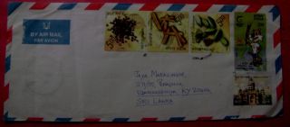 Sri Lanka (ceylon) =.  Air Lettere Cover From India. photo